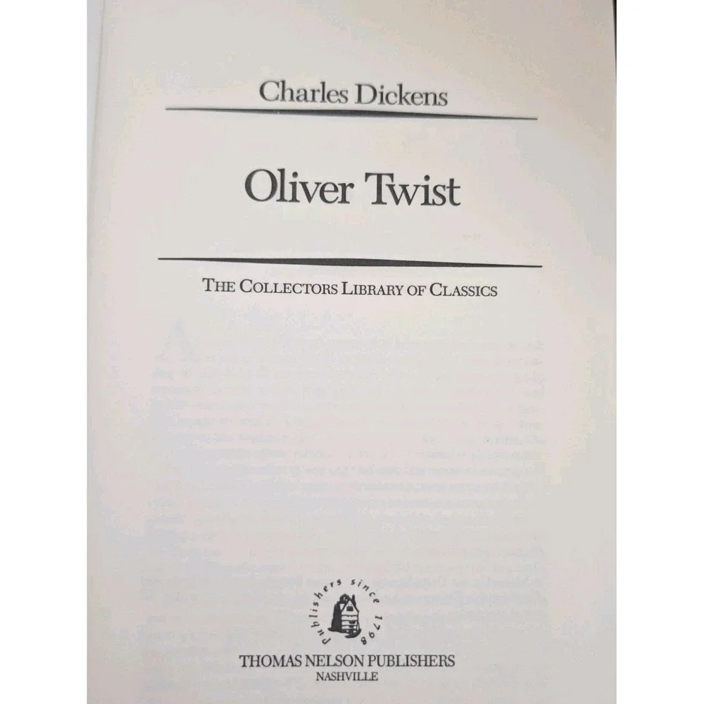 Oliver Twist Charles Dickens Collectors Library of Classics Faux Leather 1992